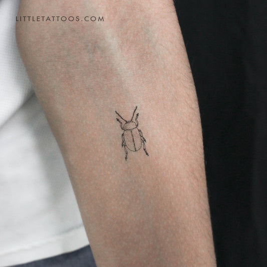 Tatuaje temporal de escarabajo - Juego de 3
