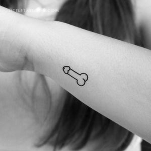 Small Penis Temporary Tattoo - Set of 3