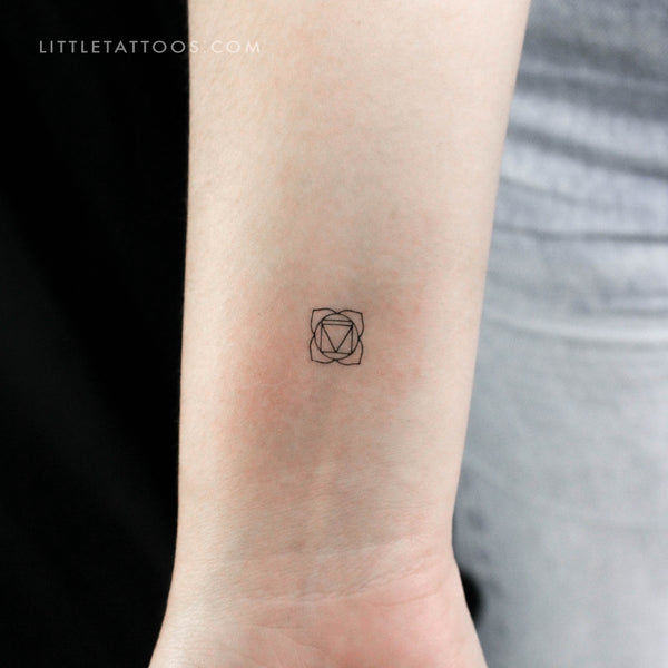 Small Muladhara Chakra Temporary Tattoo - Set of 3