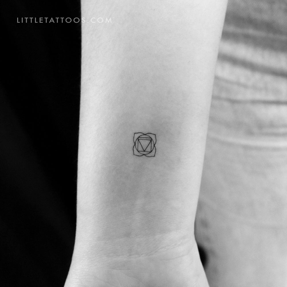 Small Muladhara Chakra Temporary Tattoo - Set of 3