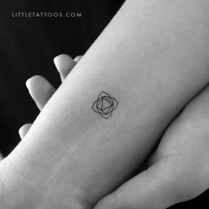 Small Muladhara Chakra Temporary Tattoo - Set of 3