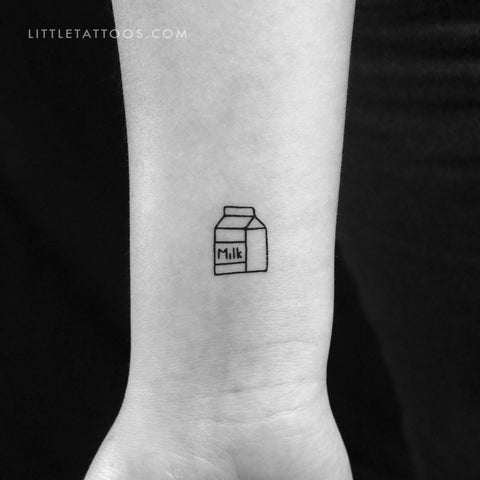 Milk Temporary Tattoo - Set of 3