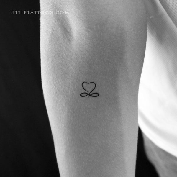 Infinity and Heart Temporary Tattoo - Set of 3