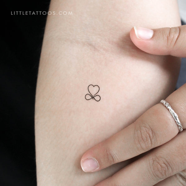 Tiny Infinity Heart Temporary Tattoo - Set of 3