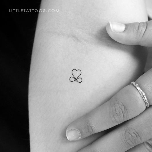 Tatuaje temporal de corazón infinito diminuto (juego de 3)