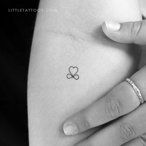 Tiny Infinity Heart Temporary Tattoo - Set of 3