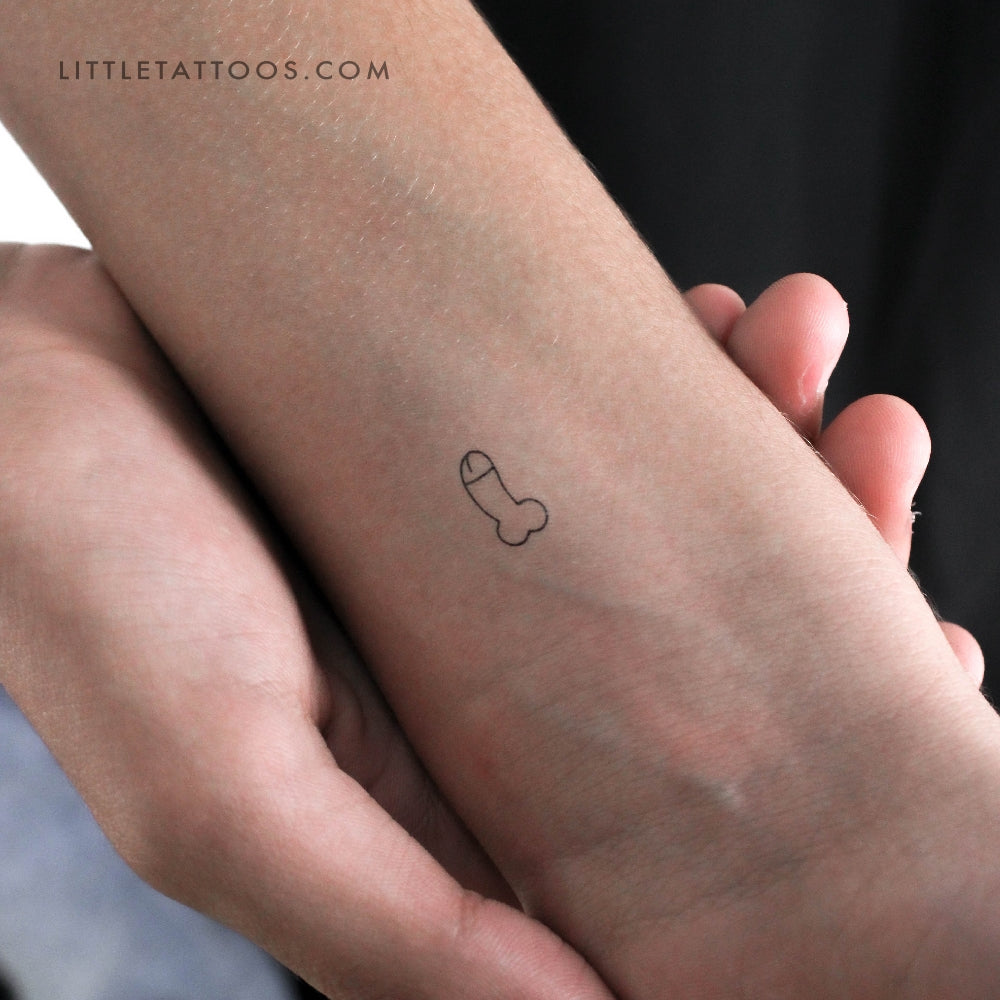 Tiny Penis Temporary Tattoo - Set of 3 – Little Tattoos