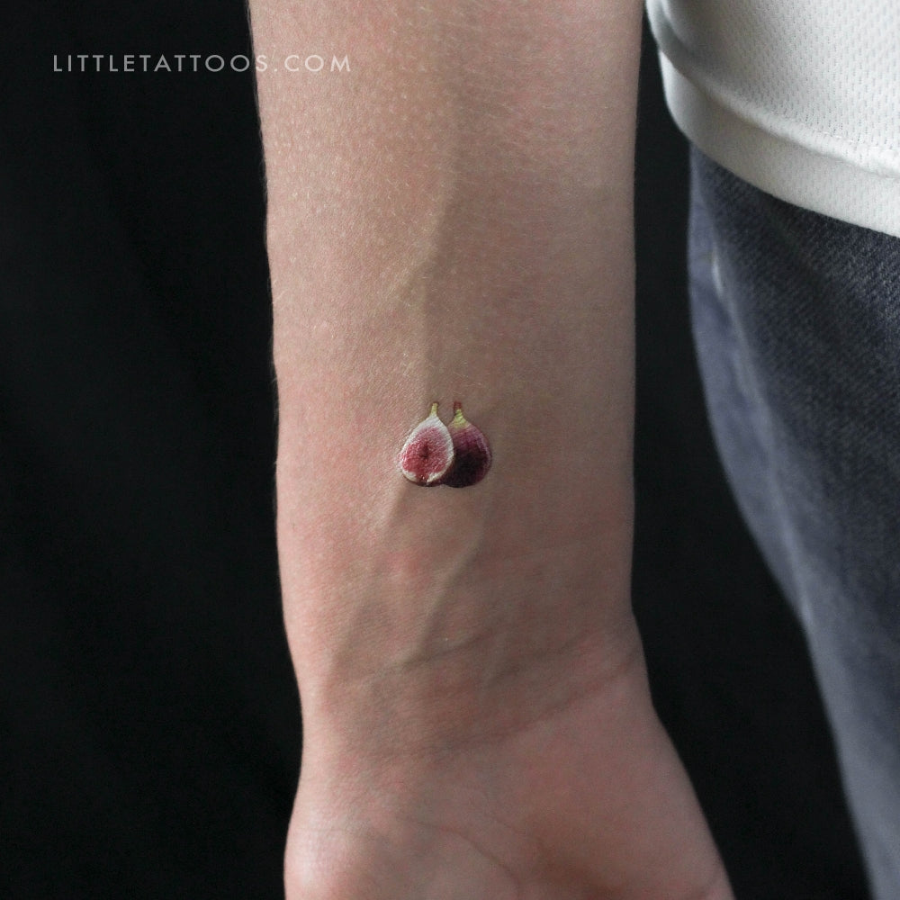 Tatuaje temporal de higo pequeño - Juego de 3