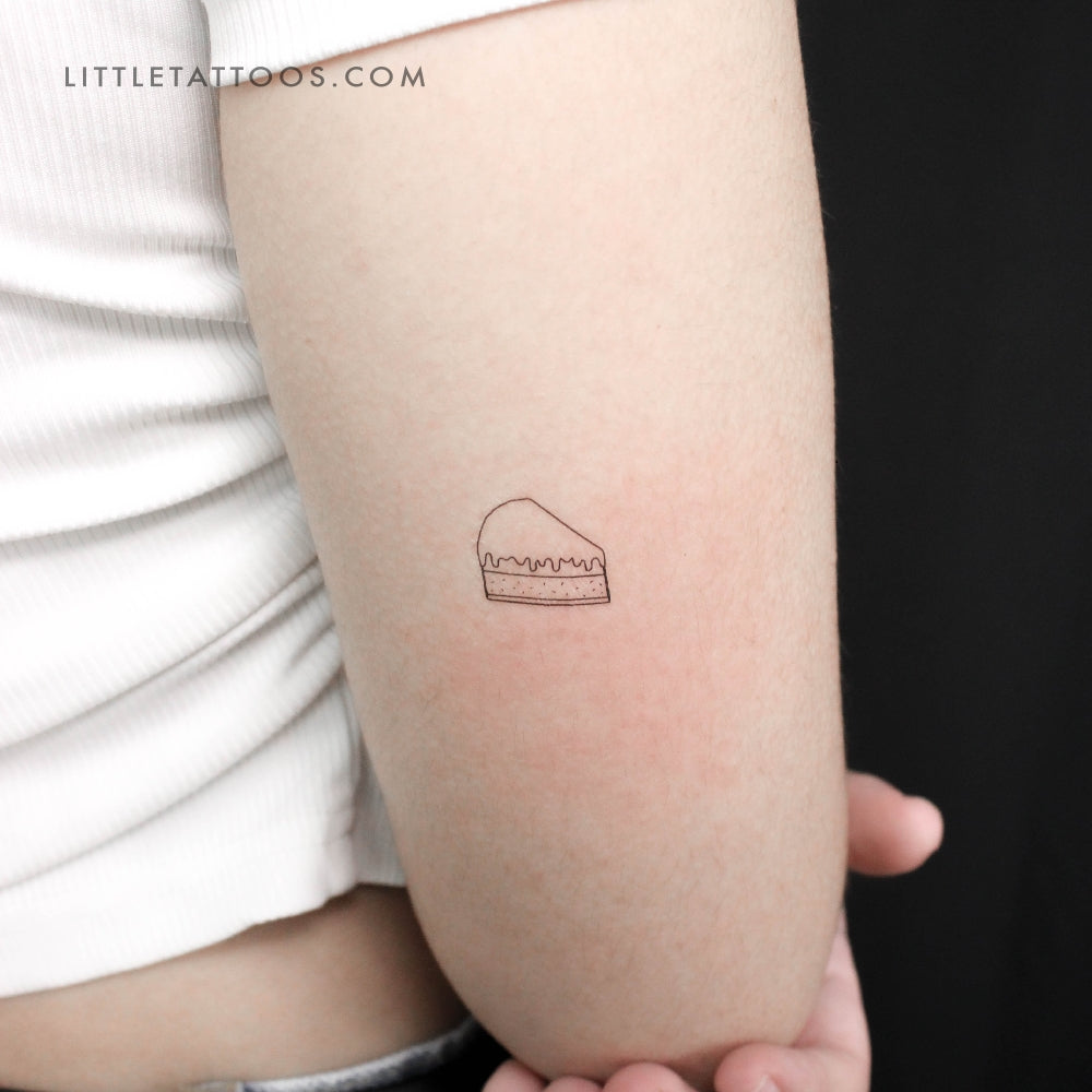 Tatuaje temporal de rebanada de pastel - Juego de 3