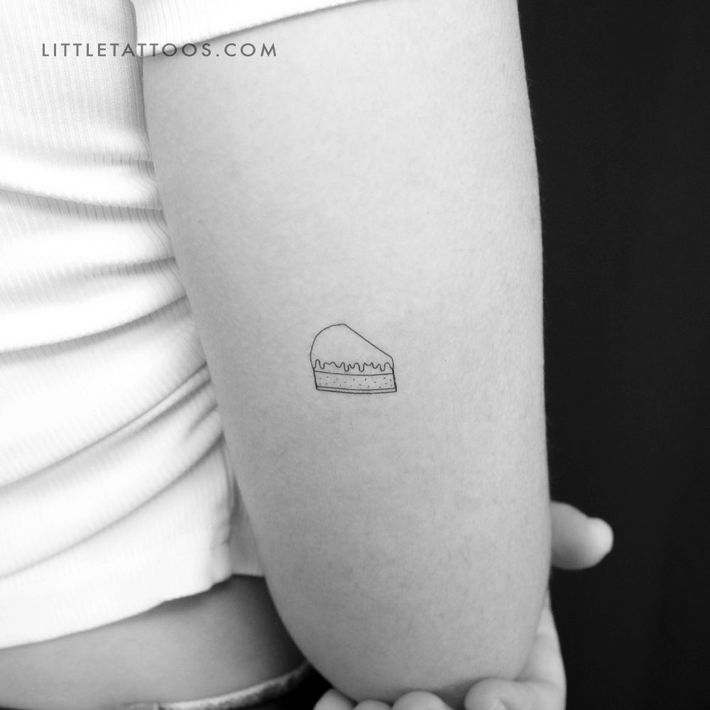 Tatuaje temporal de rebanada de pastel - Juego de 3