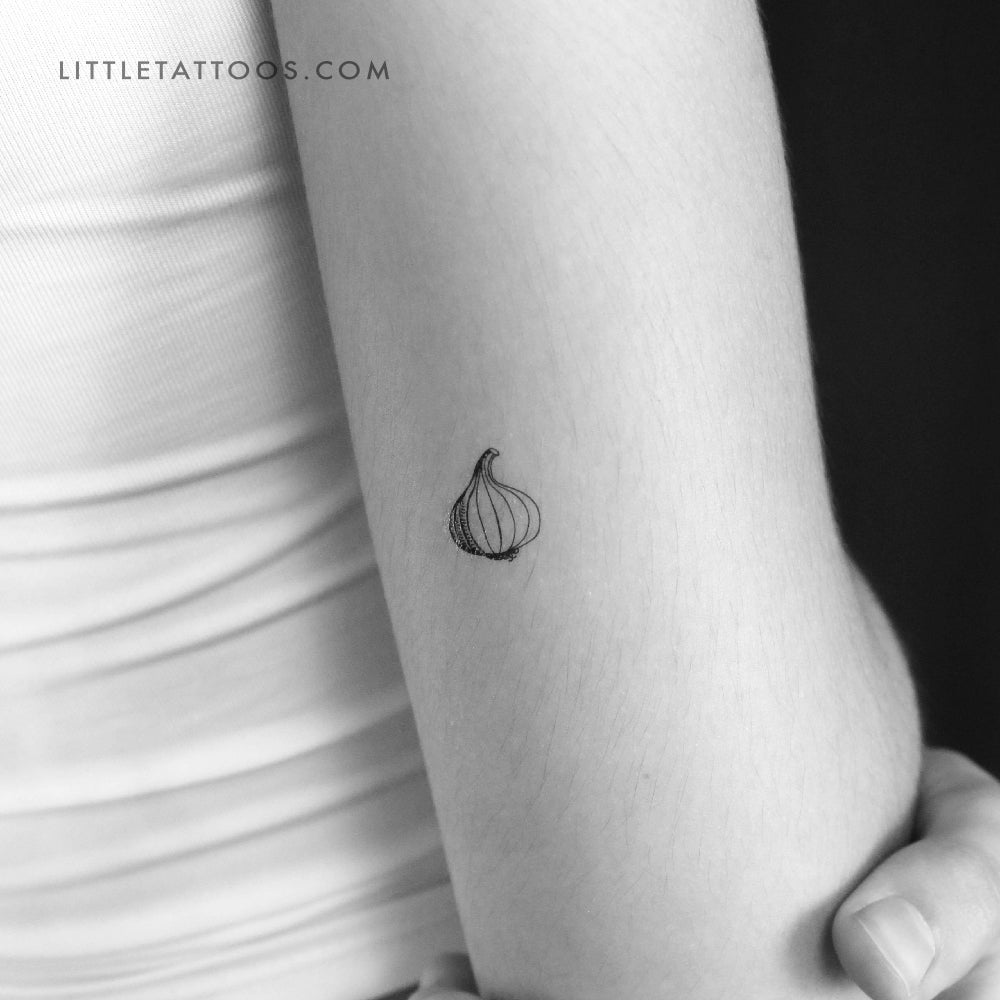 Garlic Temporary Tattoo - Set of 3