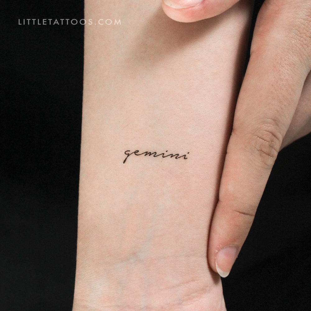 Tatuaje temporal de Géminis - Juego de 3
