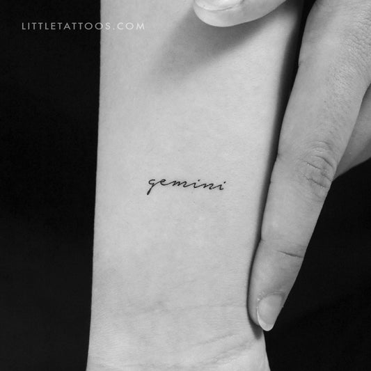 Tatuaje temporal de Géminis - Juego de 3