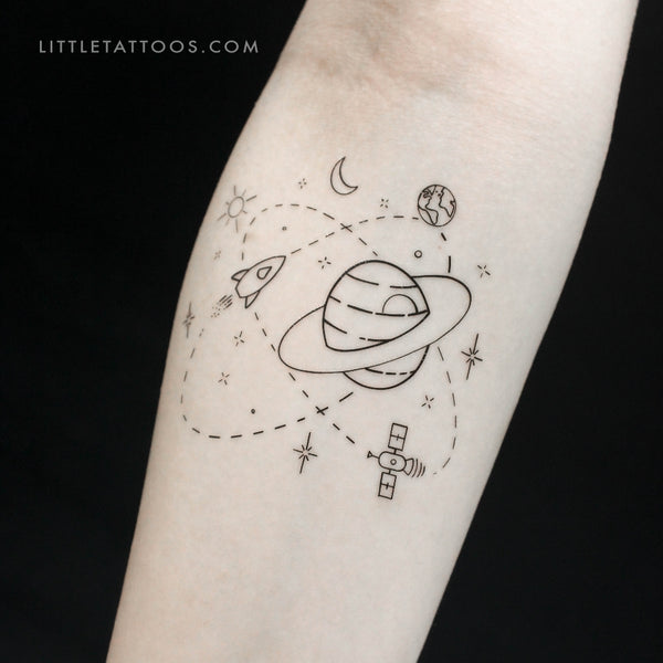 Galaxy Temporary Tattoo by Cagri Durmaz - Set of 3