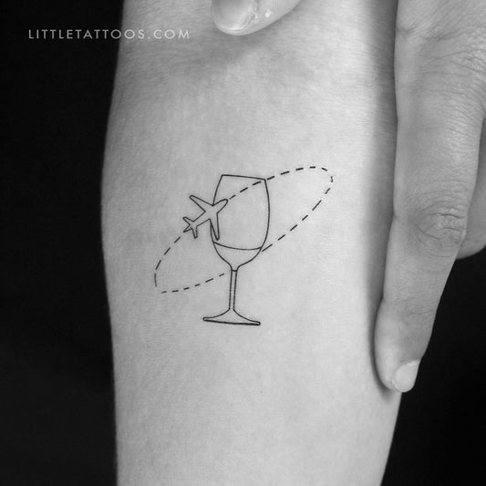 Tatuaje temporal "Viajero del Vino" de Cagri Durmaz - Juego de 3