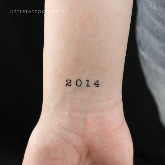 Tatuaje temporal del año de nacimiento 2014 - Juego de 3
