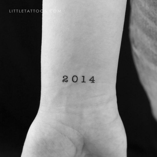 Tatuaje temporal del año de nacimiento 2014 - Juego de 3