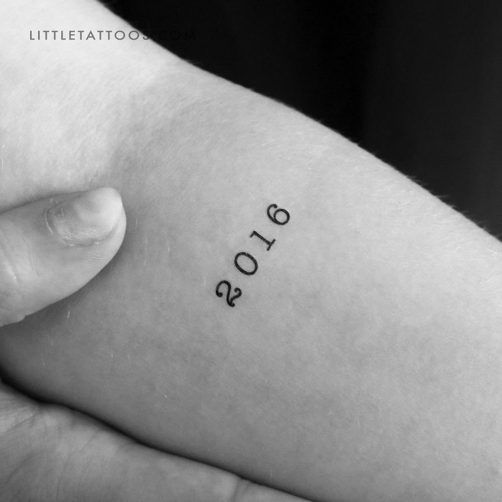 2016 Birth Year Temporary Tattoo - Set of 3