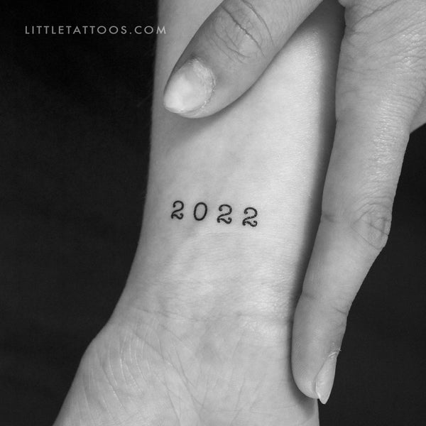 2022 Birth Year Temporary Tattoo - Set of 3