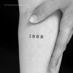 1969 Birth Year Temporary Tattoo - Set of 3