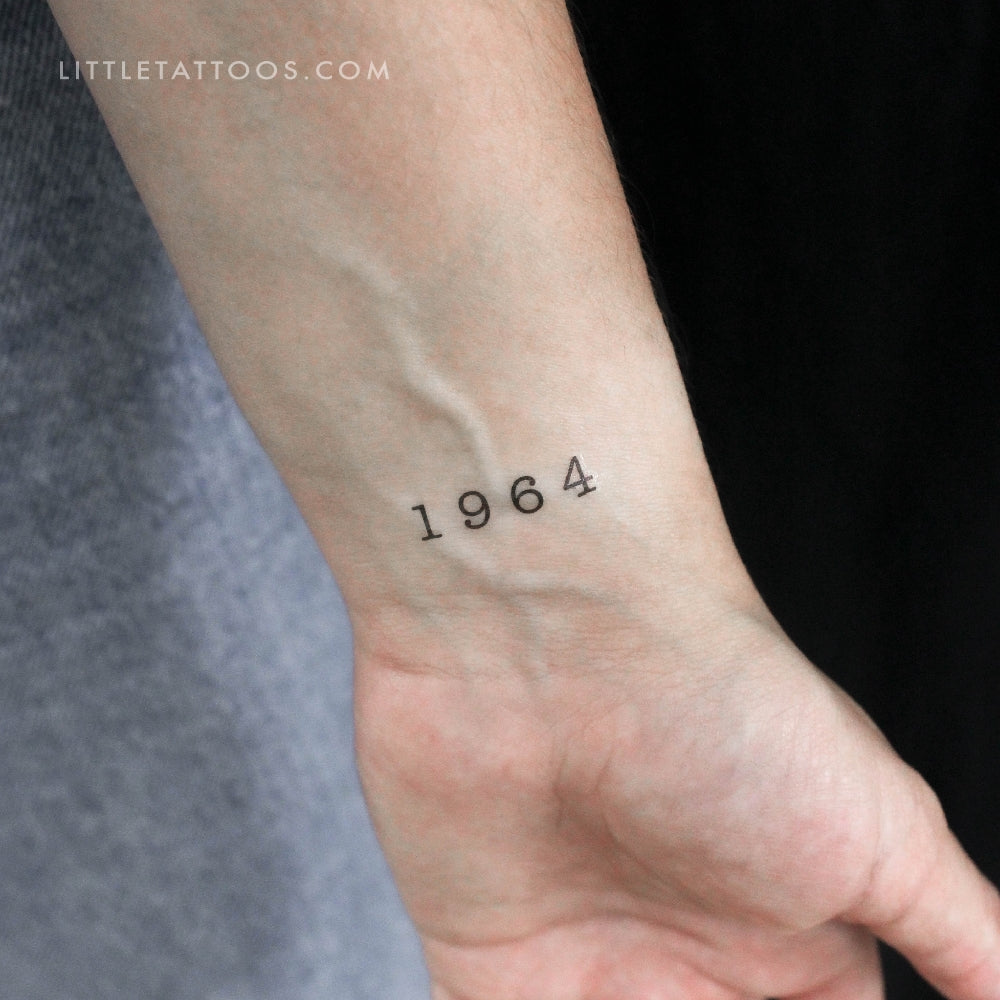 Tatuaje temporal del año de nacimiento 1964 (juego de 3)