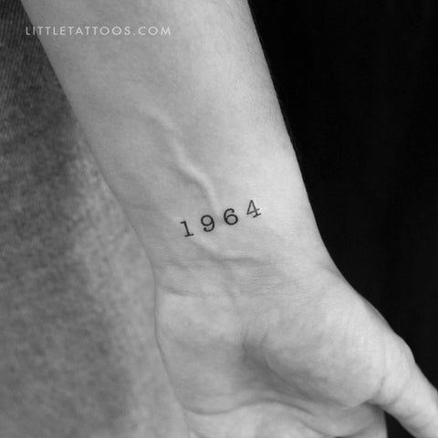 1964 Birth Year Temporary Tattoo - Set of 3