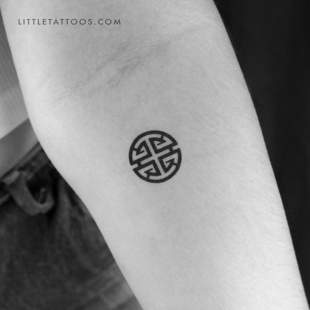 Tatuaje temporal del símbolo de prosperidad Fu (juego de 3)