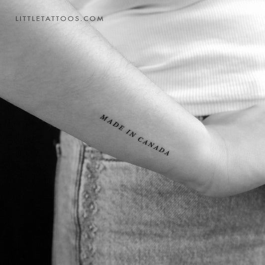 Tatuaje temporal "Hecho en Canadá" - Juego de 3