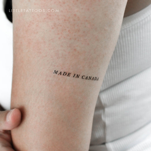Tatuaje temporal "Hecho en Canadá" - Juego de 3