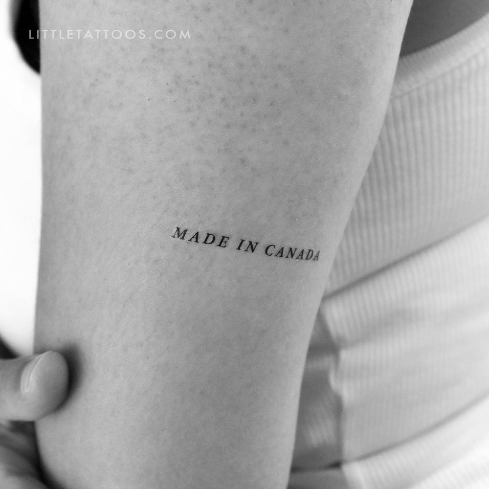 Made In Canada Temporary Tattoo - Set of 3