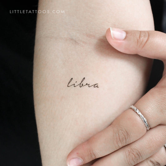 Tatuaje temporal de Libra - Juego de 3