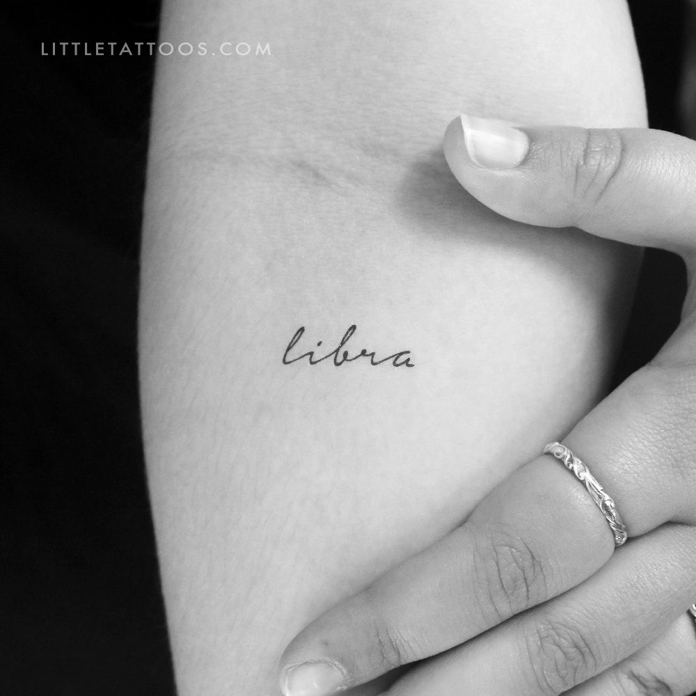 Libra Temporary Tattoo - Set of 3