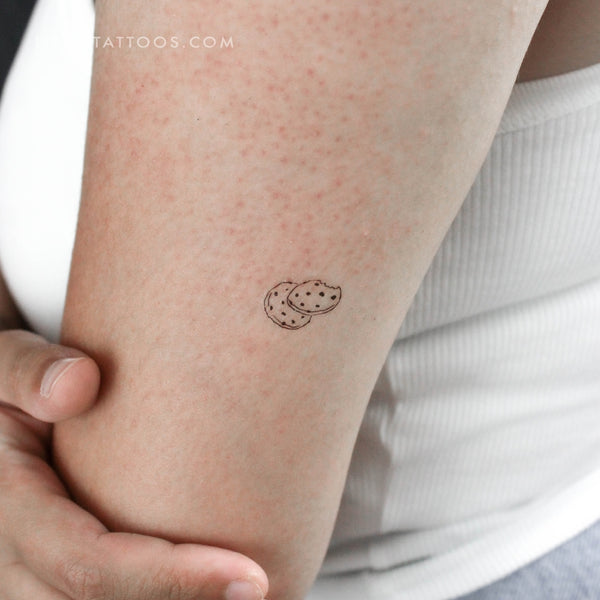 Chocolate Chip Cookies Temporary Tattoo - Set of 3