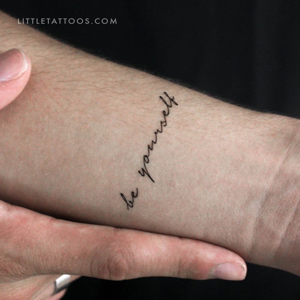 Tatuaje temporal "Sé tú mismo" - Juego de 3