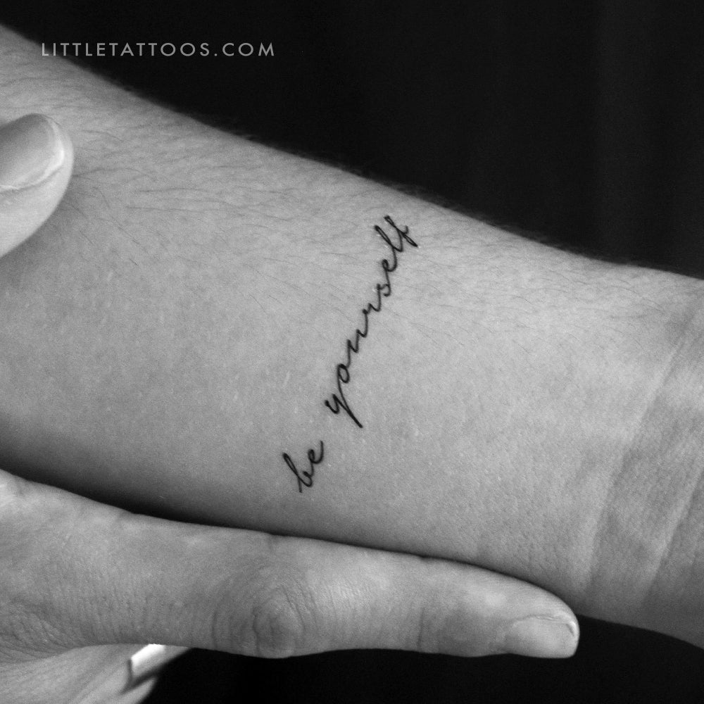 Tatuaje temporal "Sé tú mismo" - Juego de 3