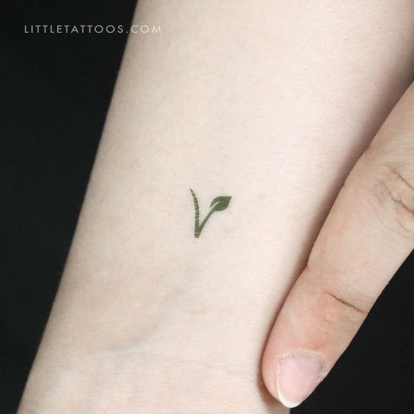 Vegetarianism Symbol Temporary Tattoo - Set of 3