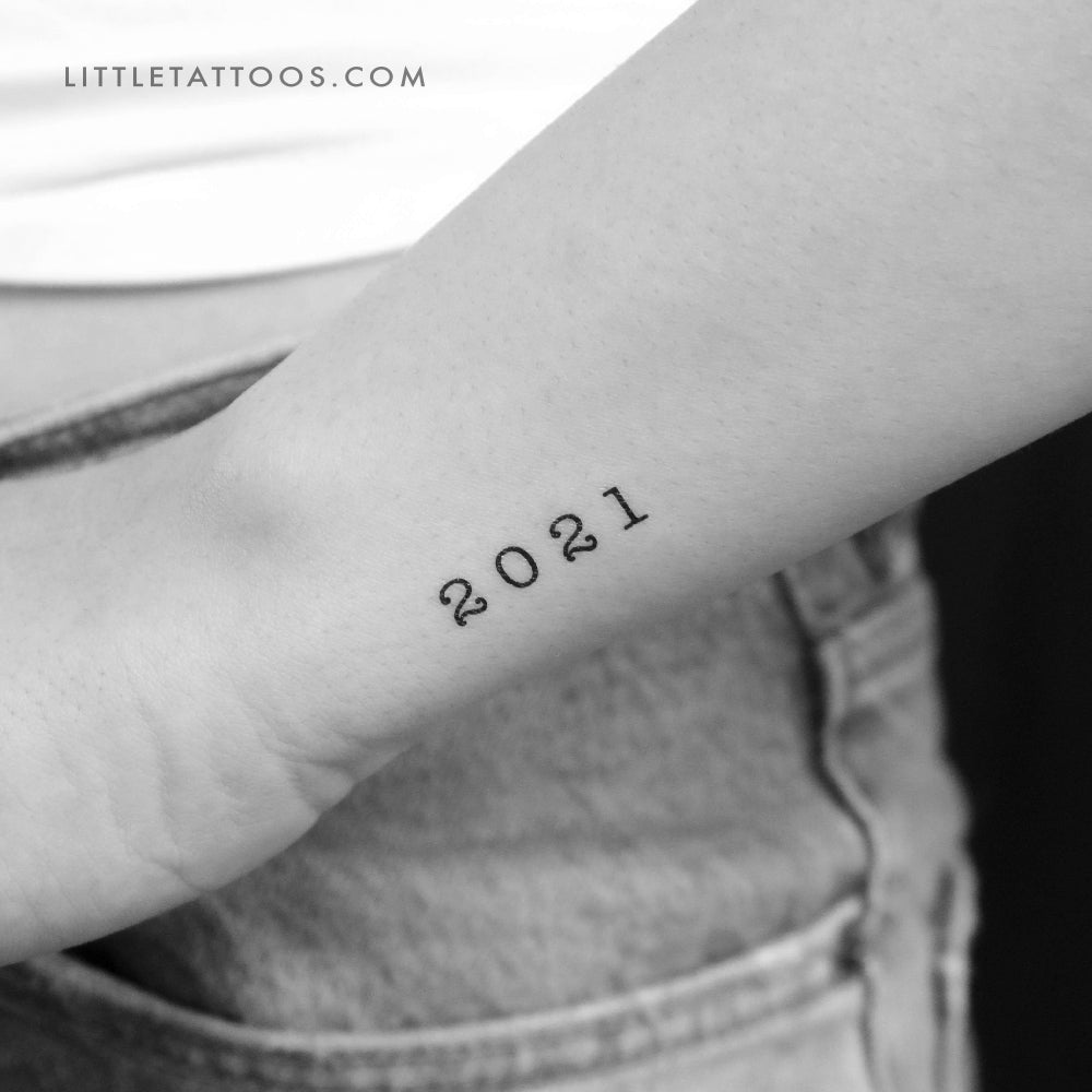 2021 Birth Year Temporary Tattoo - Set of 3