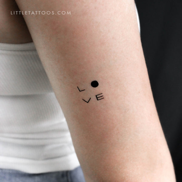 Abstract Love Temporary Tattoo - Set of 3