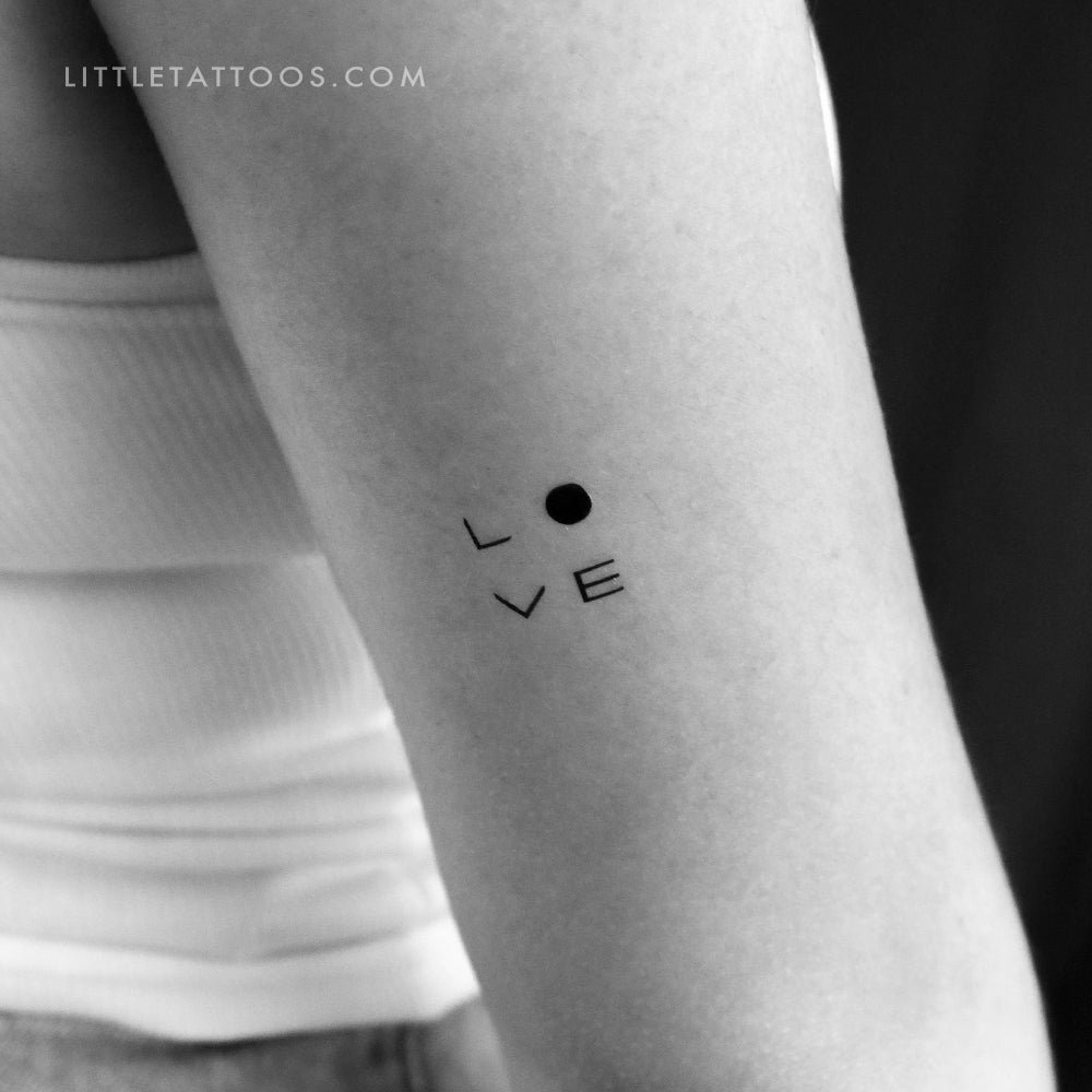 Tatuaje temporal de amor abstracto - Juego de 3
