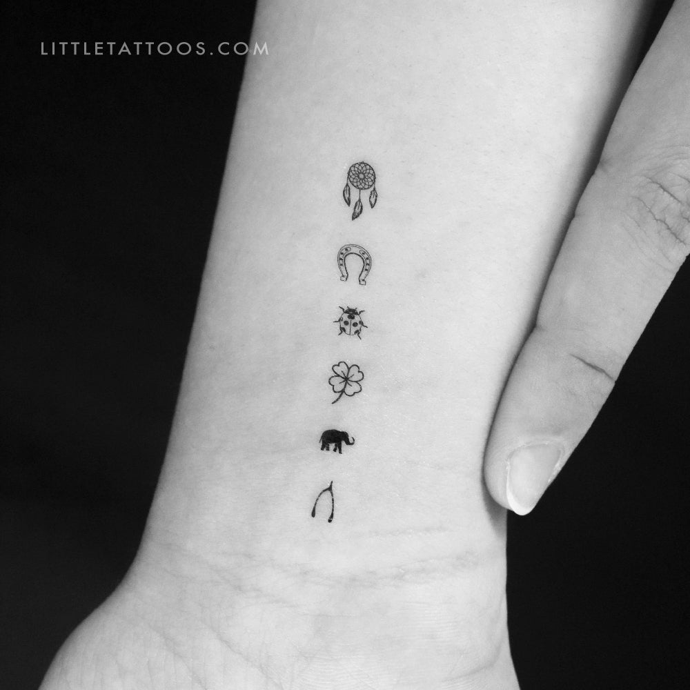 Lucky Chain Temporary Tattoo - Set of 3