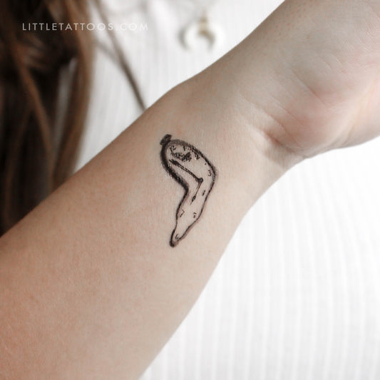 Tatuaje temporal de reloj derretido - Juego de 3