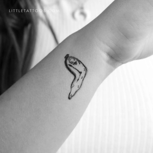 Tatuaje temporal de reloj derretido - Juego de 3