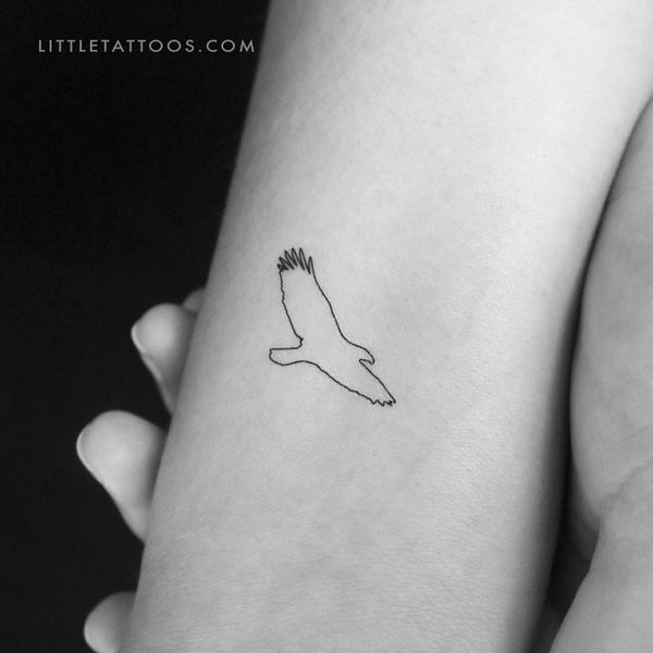 Eagle Outline Temporary Tattoo - Set of 3