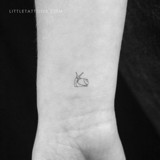 Tatuaje temporal de caracol pequeño - Juego de 3