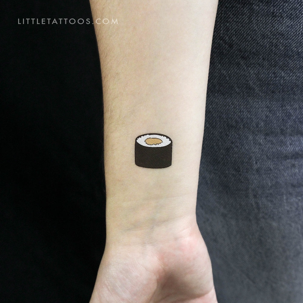 Tatuaje temporal de salmón maki - Juego de 3