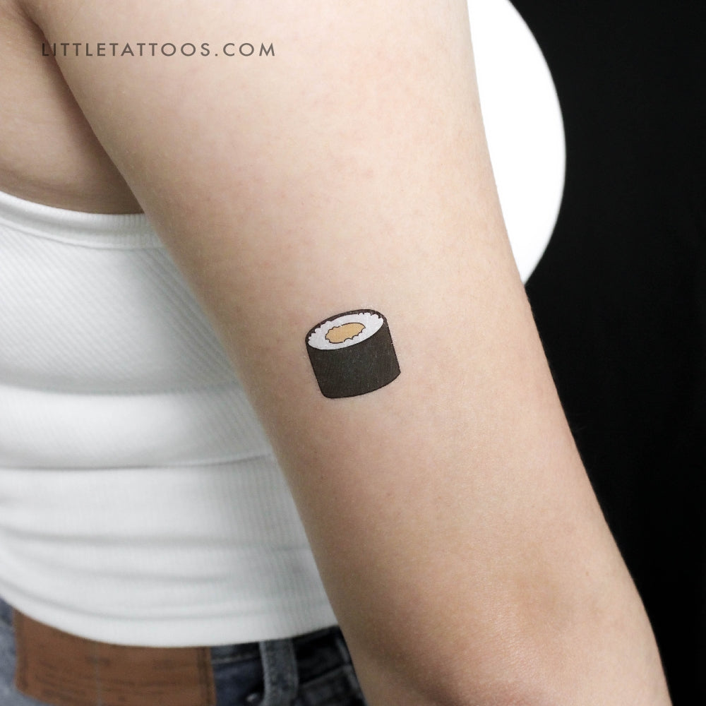 Tatuaje temporal de salmón maki - Juego de 3