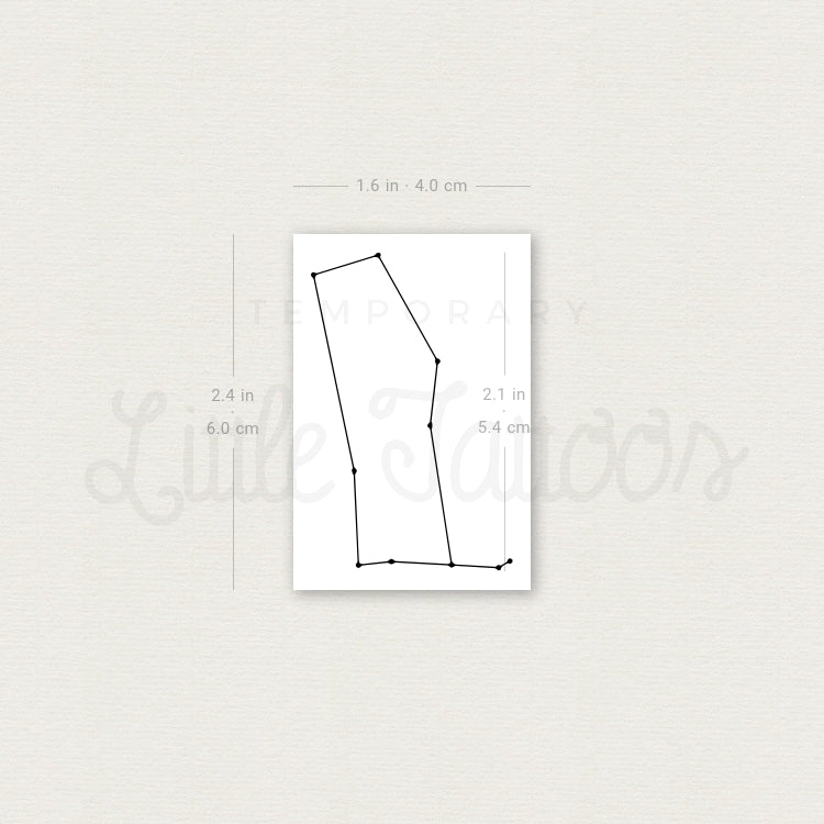 Gemini Constellation Temporary Tattoo - Set of 3