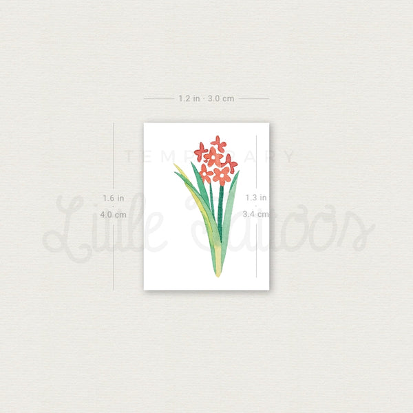 Orange Flower Temporary Tattoo by Zihee - Set of 3