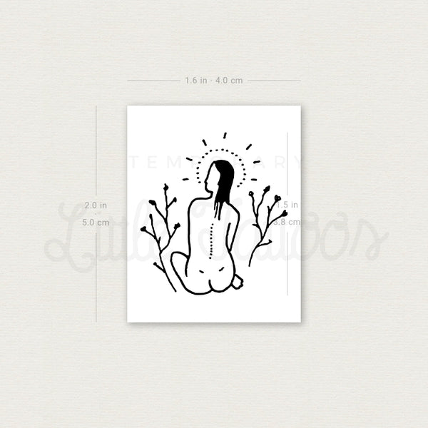 Back Of A Woman Temporary Tattoo by Tukoi (Set of 3)