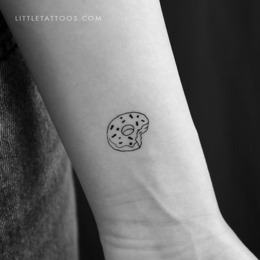 Tatuaje temporal de dona mordida - Juego de 3